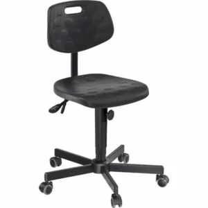 PU foam industrial swivel chair – meychair: with floor glides and