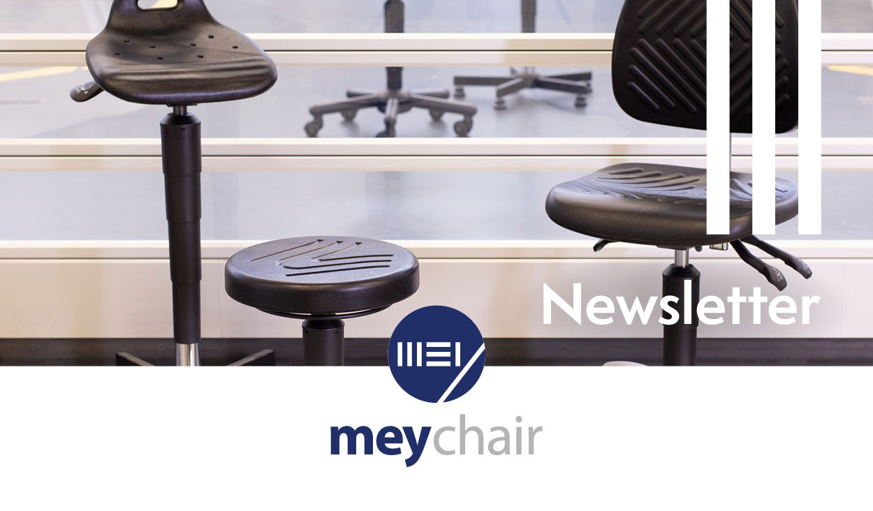 PU foam industrial swivel chair – meychair: with floor glides and